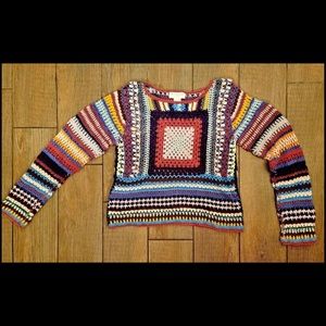 Vintage Express Tricot Boho Crochet Sweater
